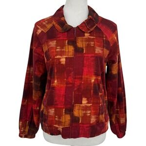 Pendleton Zip Front Jacket Size Medium Multicolor Abstract Pockets Artsy Retro